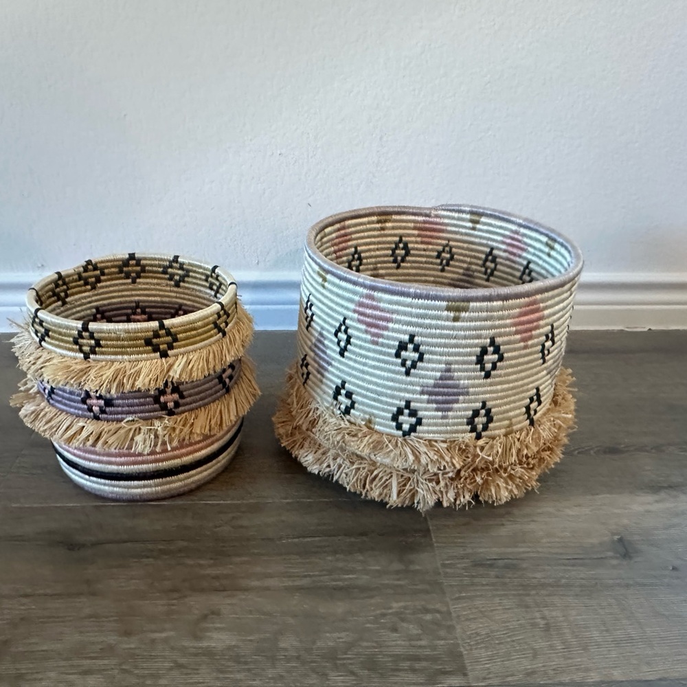 Anthropologie Baskets Set of 2